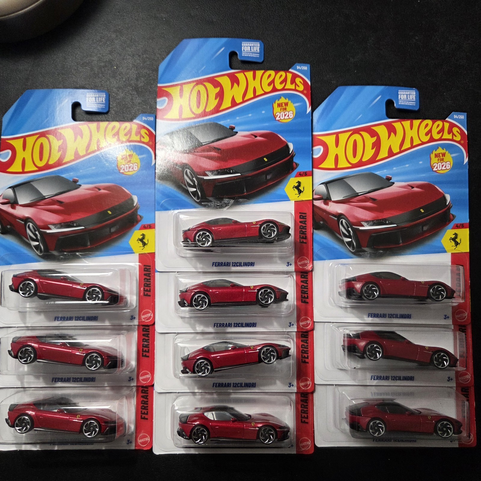 Hot Wheels Ferrari 12Cilindri Red Lot Of 10