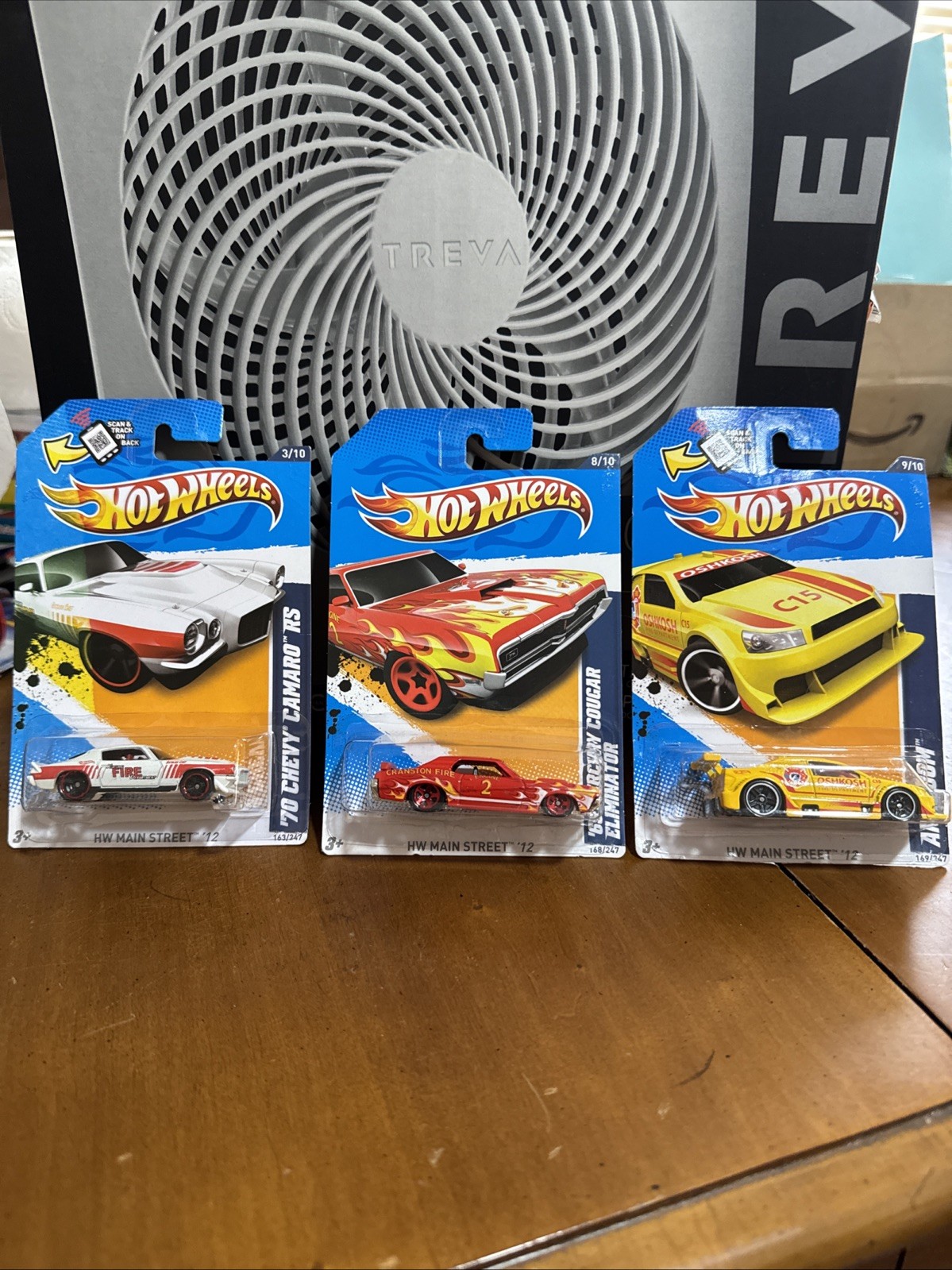 (3) Hotwheels HW Main Street ‘12 Fire Dept Cars Read Description