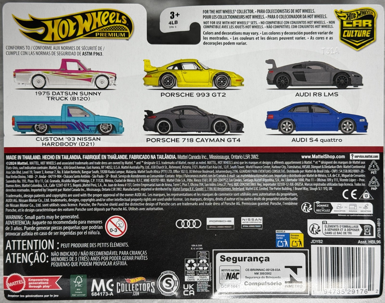 2024 Hot Wheels Car Culture 2 Pack Audi S4 Quattro & Audi R8 LMS , Free Shipping