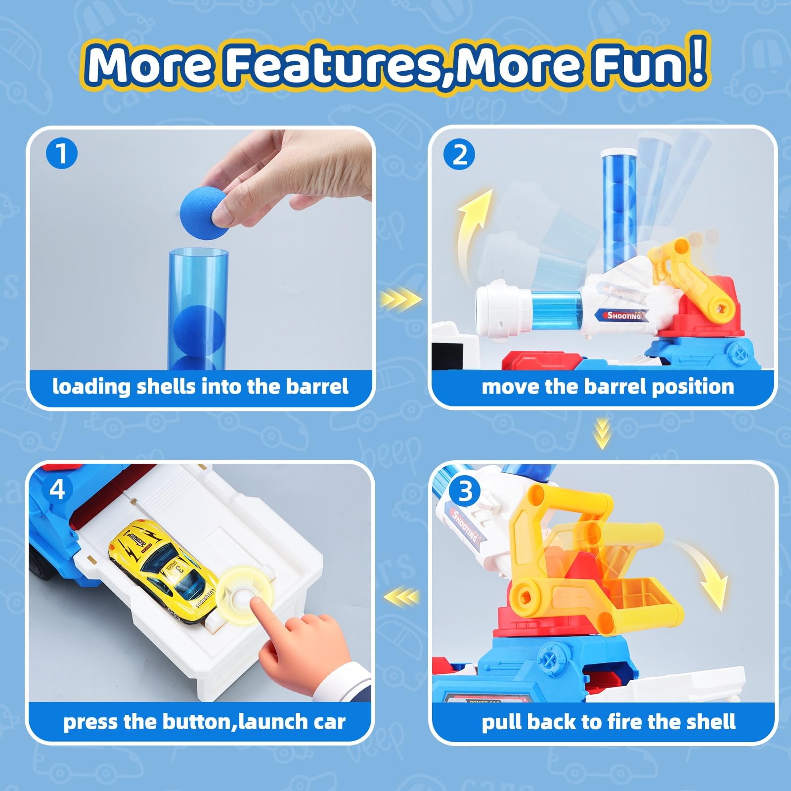 Boy Toys Age 3 4 5 6 Year Old Boy Gifts for Kids Gifts Toy Trucks with Light …