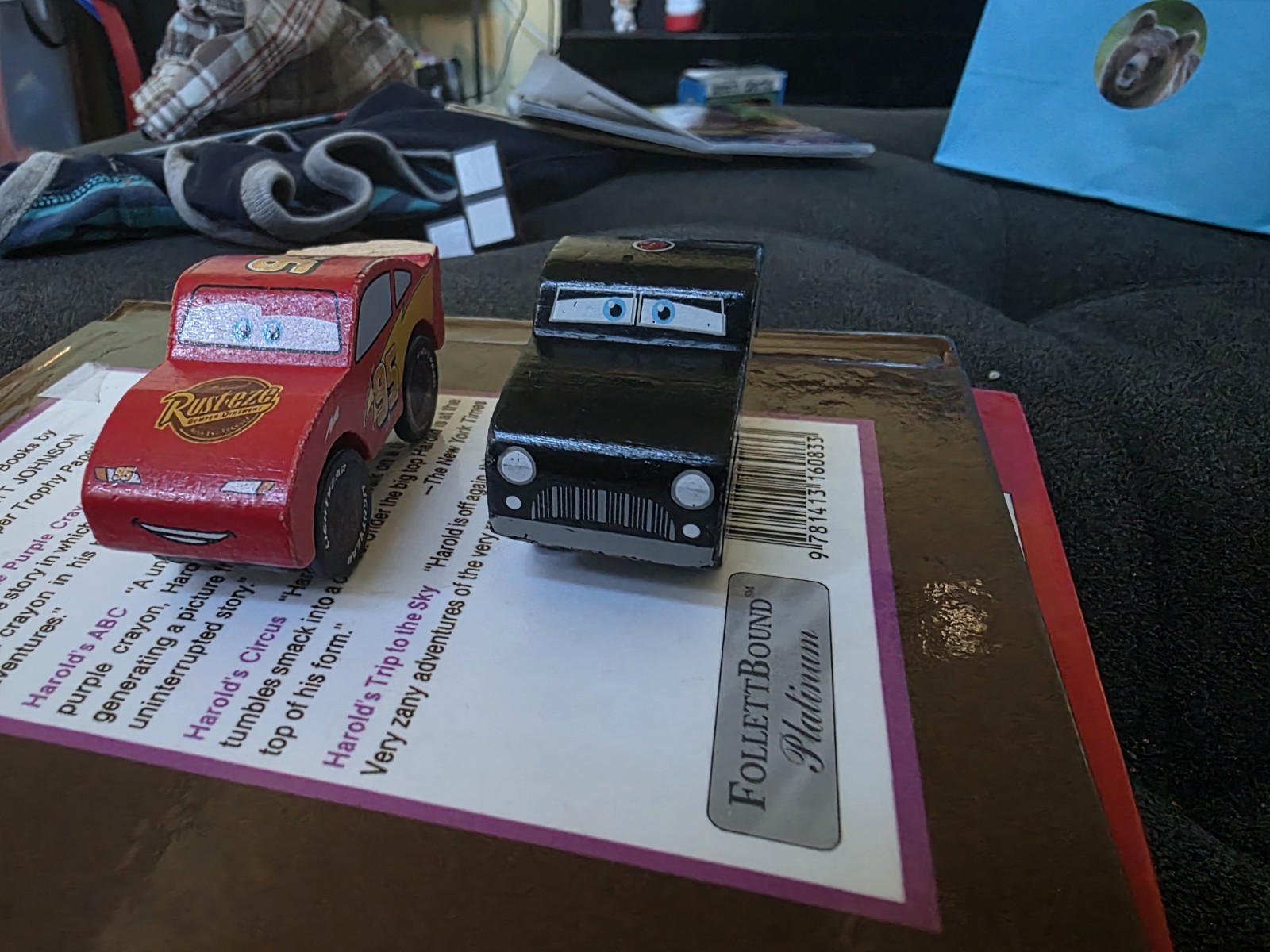 Disney Pixar Cars Kid Kraft Lightning McQueen and sheriff Wooden