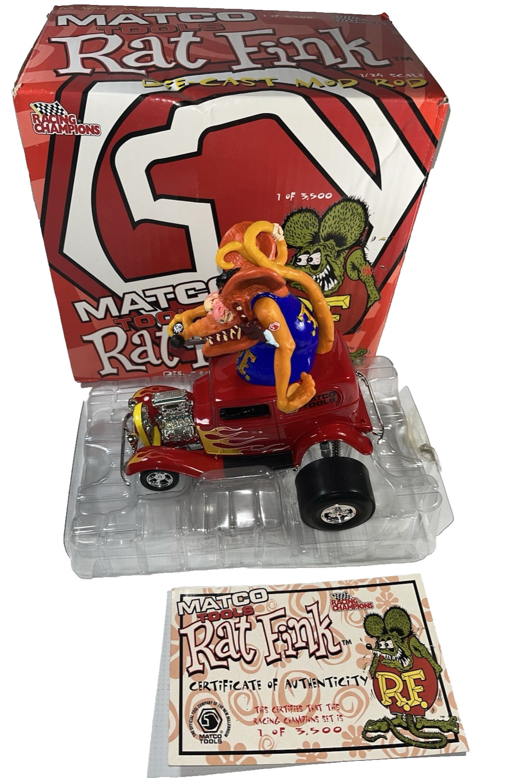 1/24 RACING CHAMPIONS 2000 Ed Roth RAT FINK ‘32 Ford Mod Rod MATCO Tools