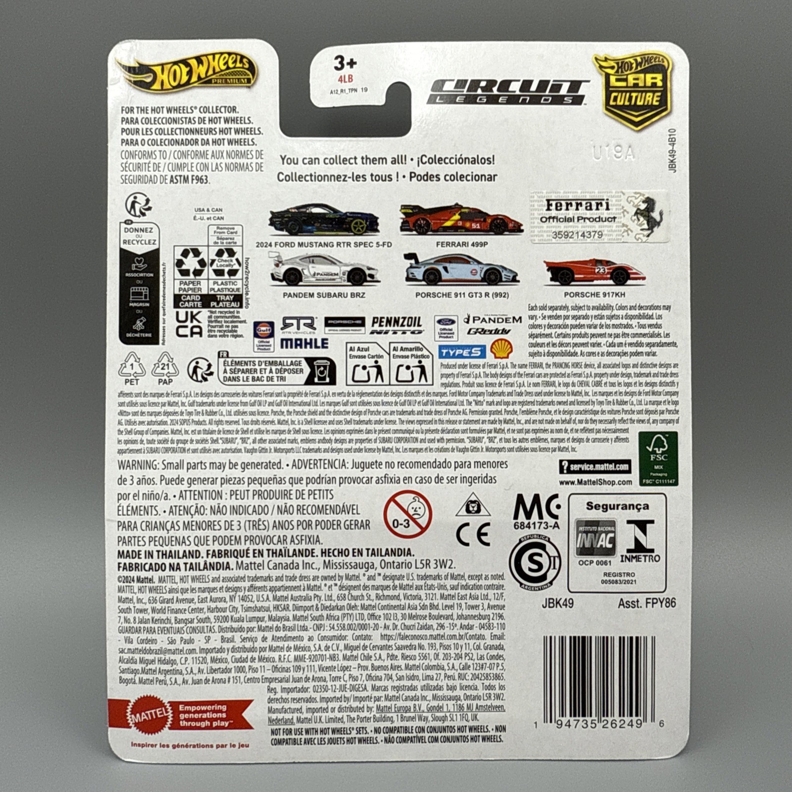 Hot Wheels Premium Car Culture Circuit Legends Ferrari 499P 2/5 Read Description