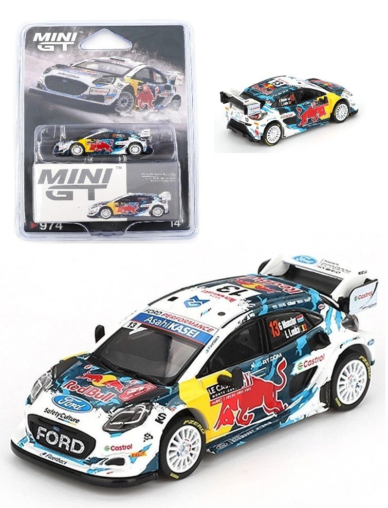 Mini GT 1:64 Ford Puma Rally1 #13 M-Sport Ford WRT 2024 Rally Monte MGT00974-2B