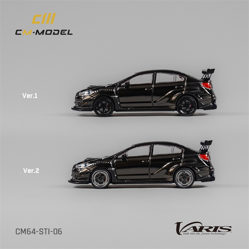 CM MODEL 1:64 Varis WideBody 1.0 Chome Black Diecast Model Car
