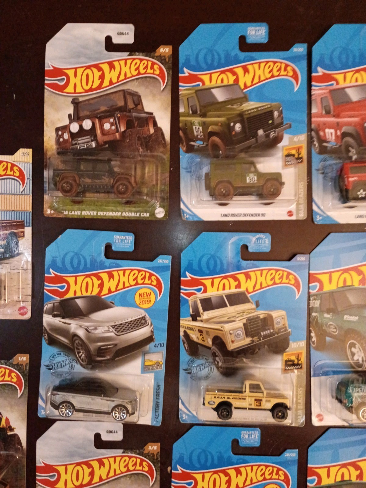 Lot of 12 Hot Wheels Land Rover Range Rover Velar and Jeep Factory Fresh