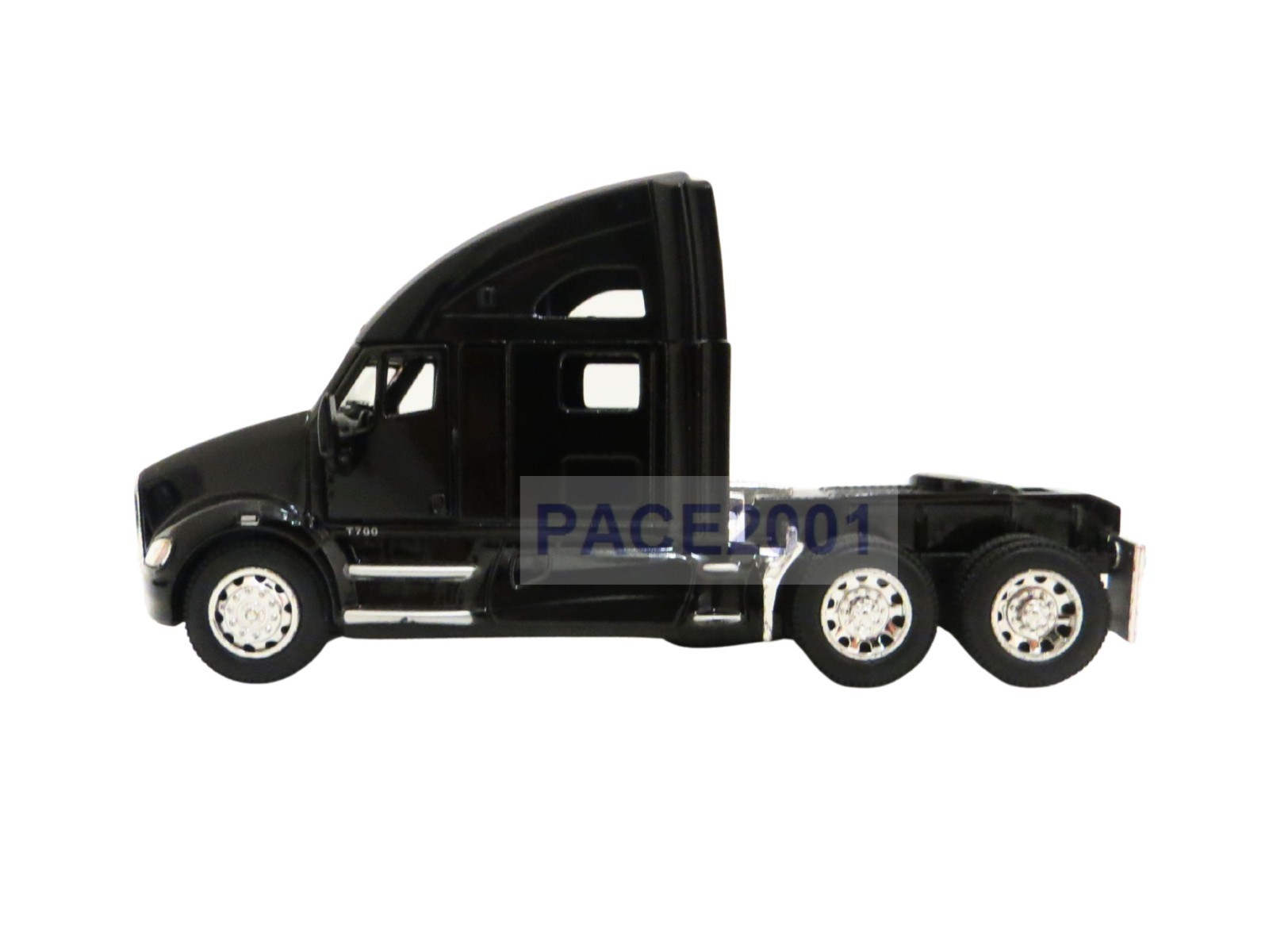 1/68th Black Kenworth T700 Tractor – Pullback Action – Opening Doors