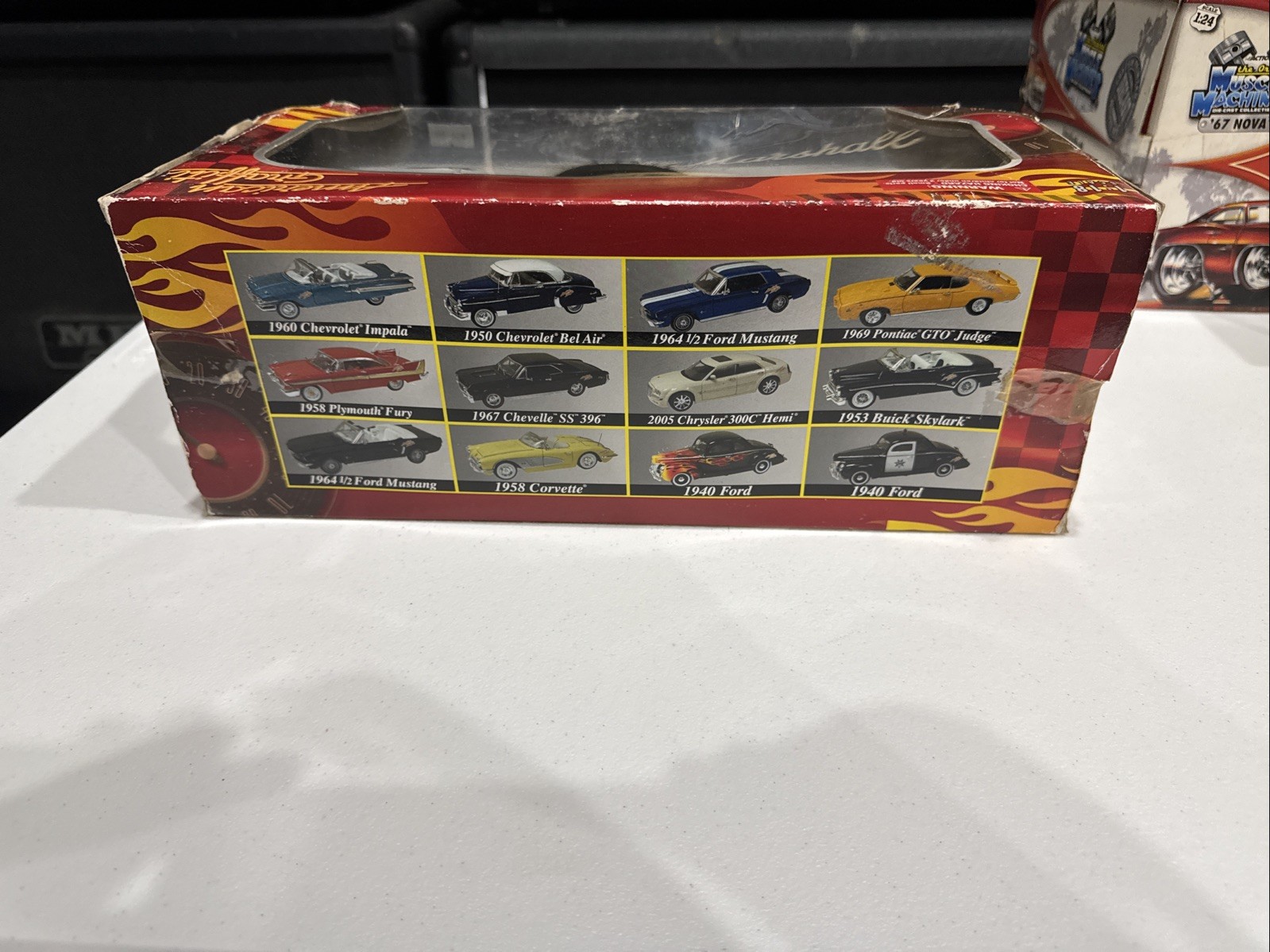 American Graffiti 1940 Ford Coupe 1:18 Diecast Car Black Flames Opening Metal