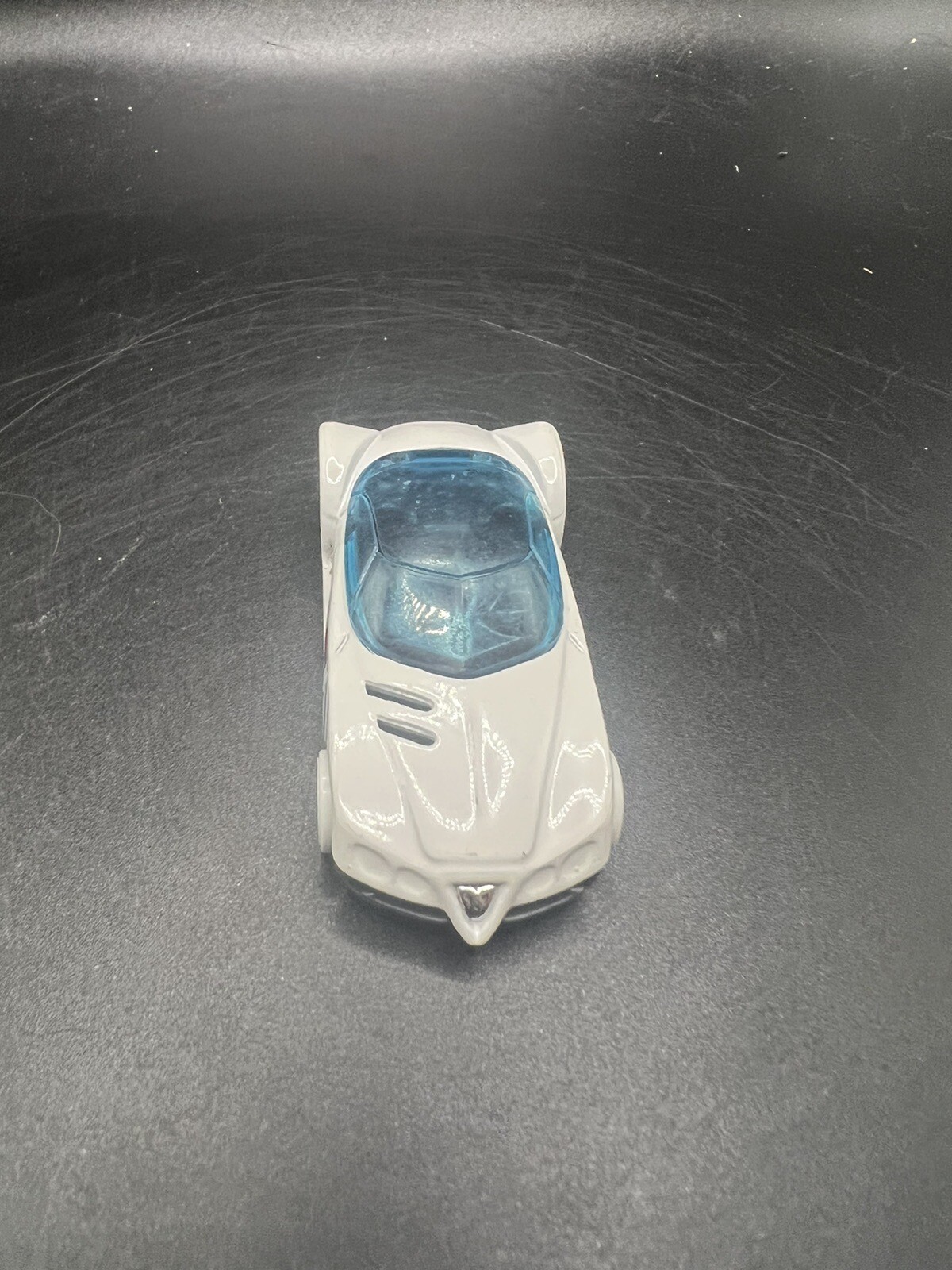 Hot Wheels Golden Arrow Toy Car White with Light Blue and Black Stripes 2016