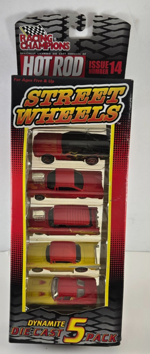 NIB 1998 STREET WHEELS SERIES RACING CHAMPIONS HOT ROD 5 PACK SET 1/64 ISSUE #14