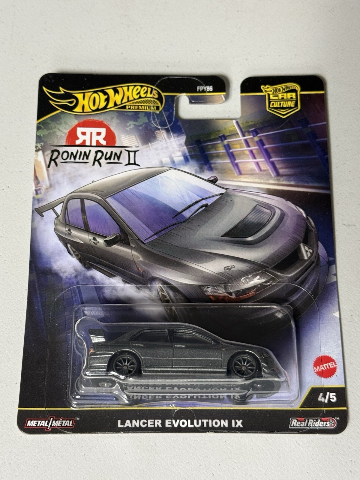 Hot Wheels Mitsubishi Lancer Evolution IX Gray 1/64