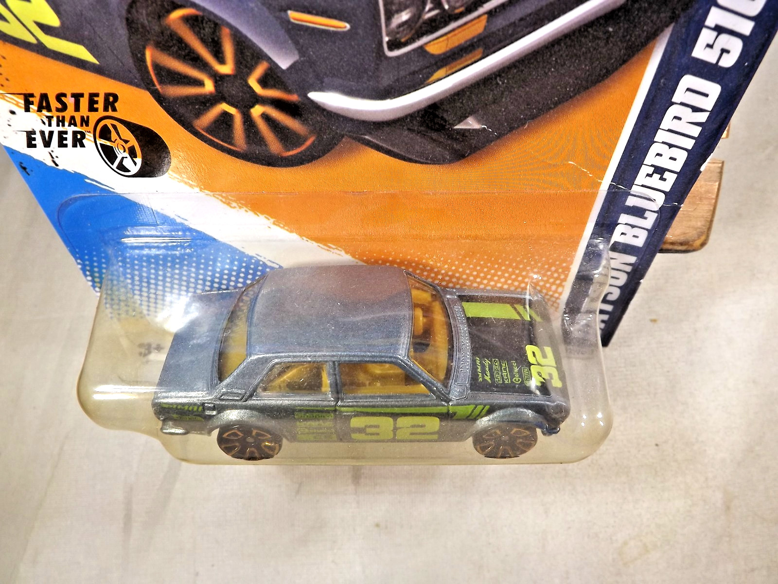 2012 Hot Wheels #92 Faster Than Ever 2/10 DATSUN BLUEBIRD 510 Gray w/GoldTrap5Sp