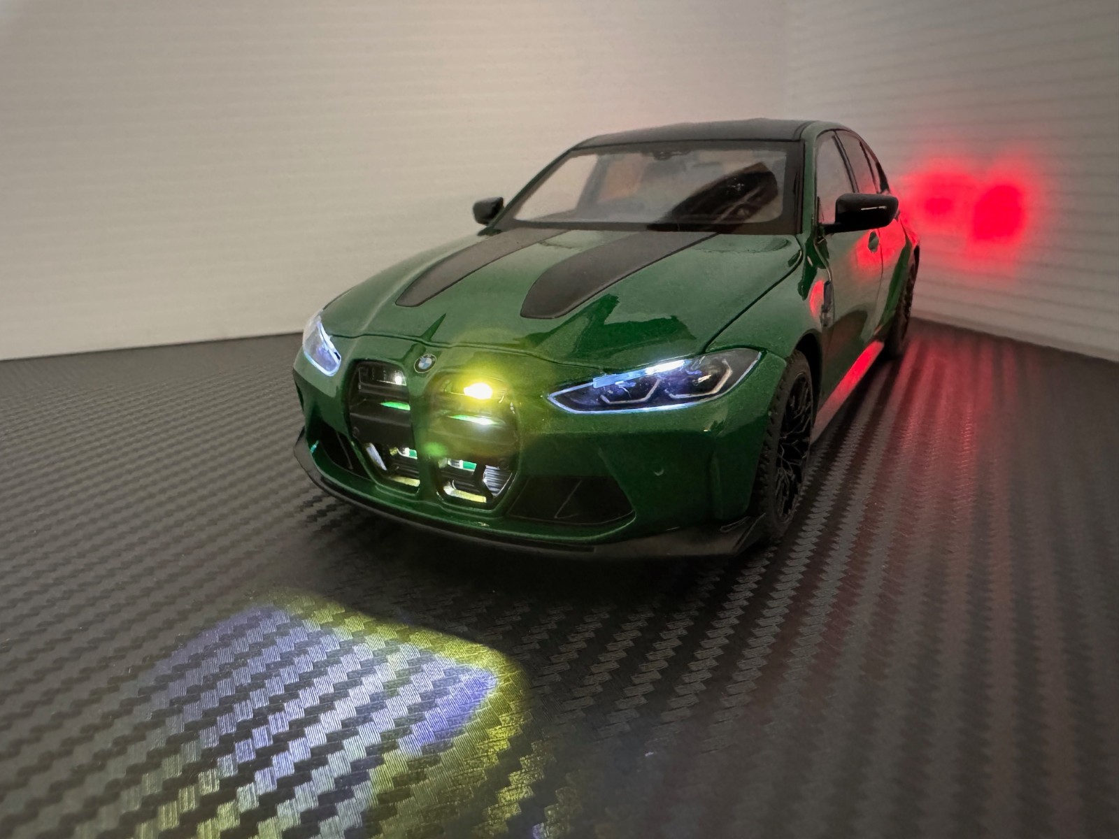 1:24 BMW M3 G80 Sedan Alloy Diecast Metal Sports Car Model w Lights – GREEN
