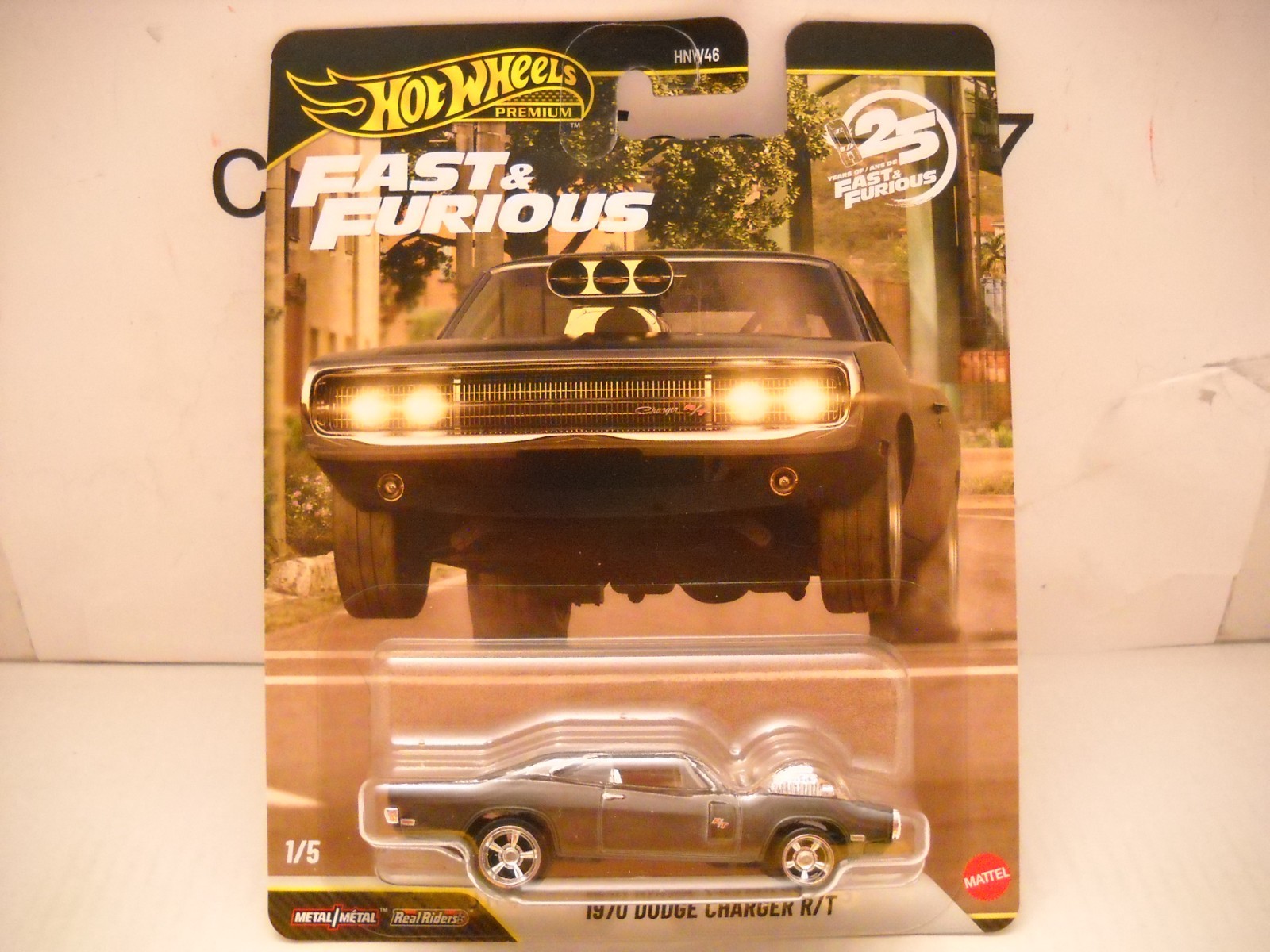 Hot Wheels Premium Fast & Furious 25 Years Black Chase 1970 Dodge Charger R/T