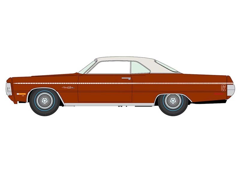 1971 Plymouth Sport Fury GT – Bronze 1:64 Scale Model – Auto World AWSP211B