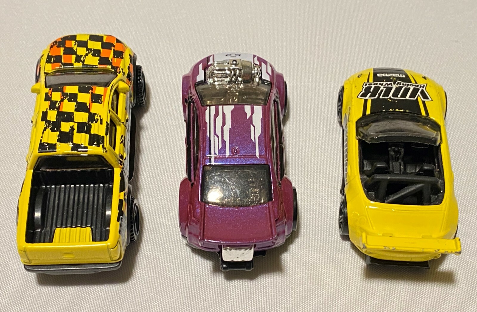 Hot Wheels Lot3 Ranger Raptor, Super Volt, Mazda MX5 Collectible Toy Car Diecast