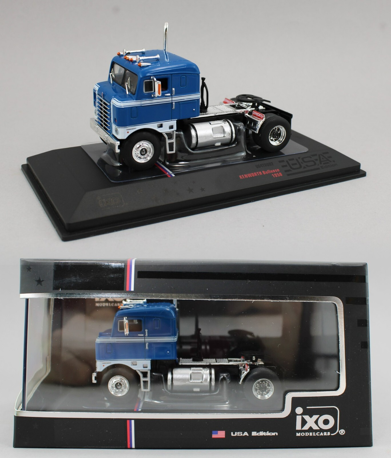 1:64 IXO Models *BLUE & WHITE* 1950 Kenworth Bullnose COE Semi Truck *NIB*