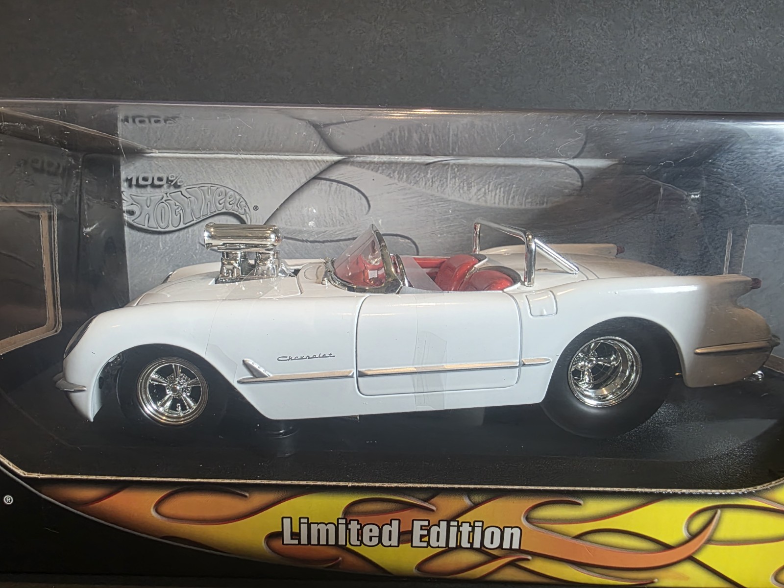 Hot Wheels 1:18 Limited Edition 53 Pro Street Corvette Modified White