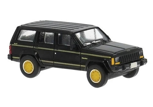 PCX87 / BREKINA 1984 JEEP CHEROKEE BLACK HO 1/87 PLASTIC