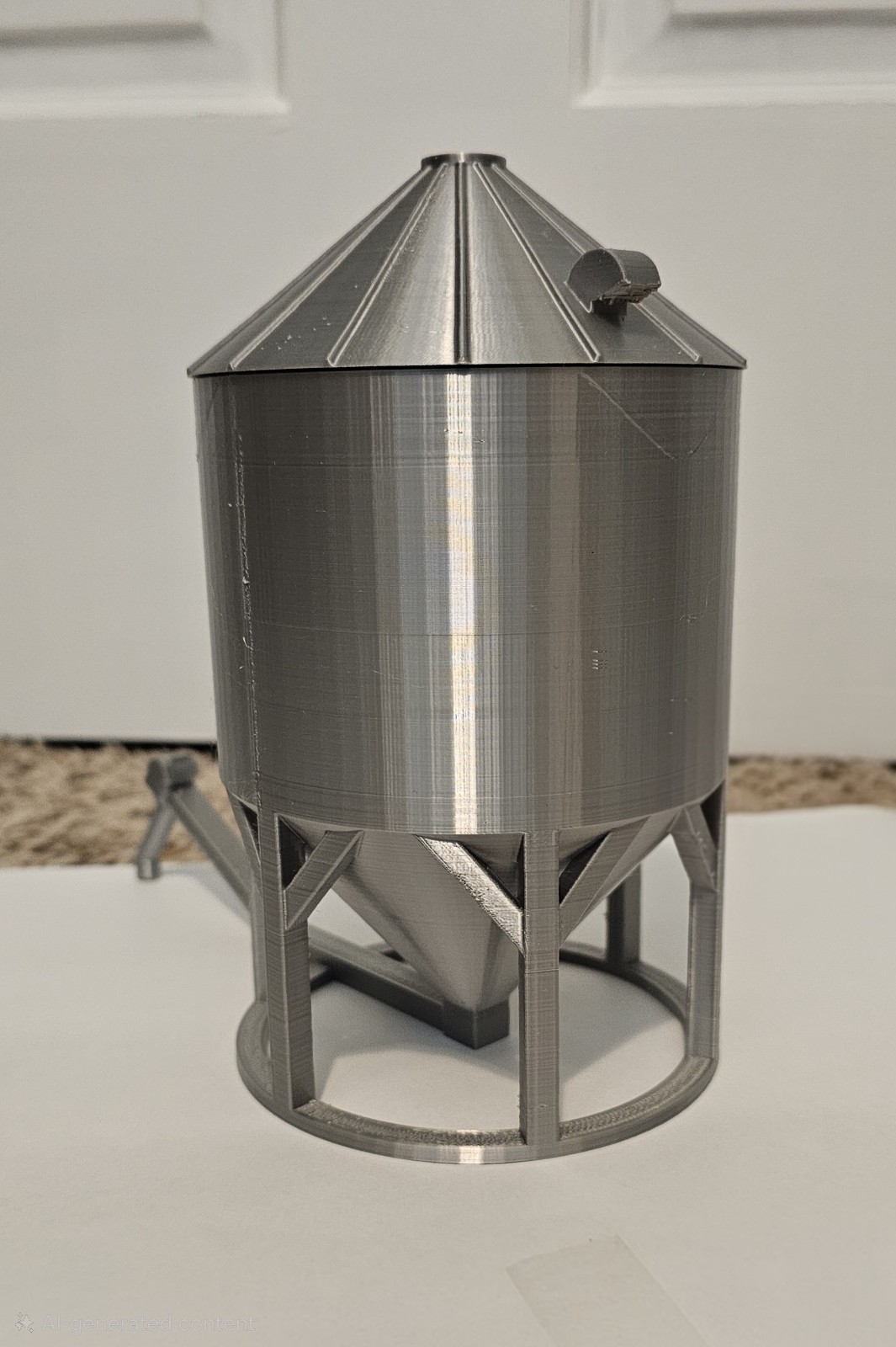 1/64 Scale realistic 3d Printed Large Wet Bin With Removable Top for farm toys
