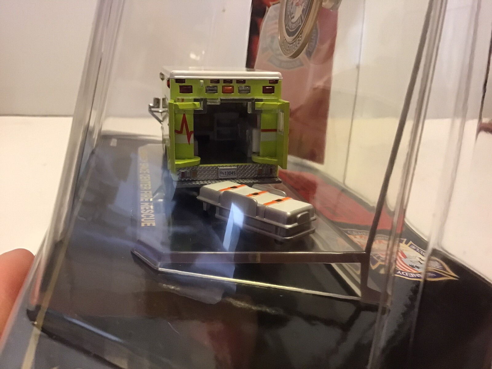 Code 3 Kennedy Space Center Fire Rescue Ford E-350 Ambulance 12061, Has A Stand