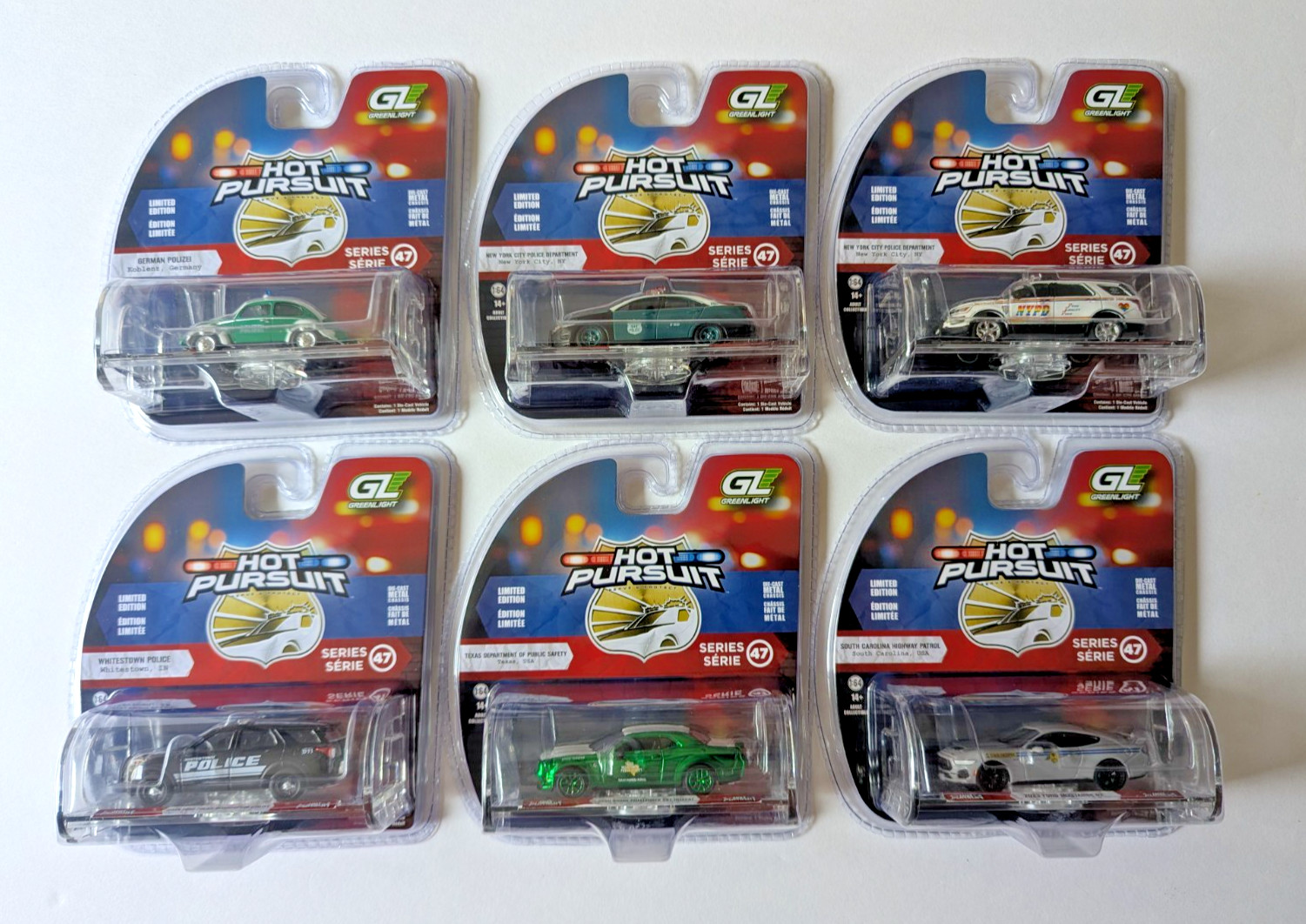 Greenlight Hot Pursuit Series 47 | Set of 6 Diecast 1:64 Scale Models | (43050)