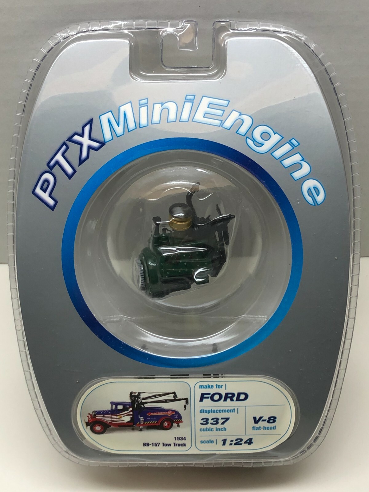 PTX MINI ENGINE 1934 FORD BB-157 TOW TRUCK 1:24 337 CUBIC INCH V-8 FLAT HEAD