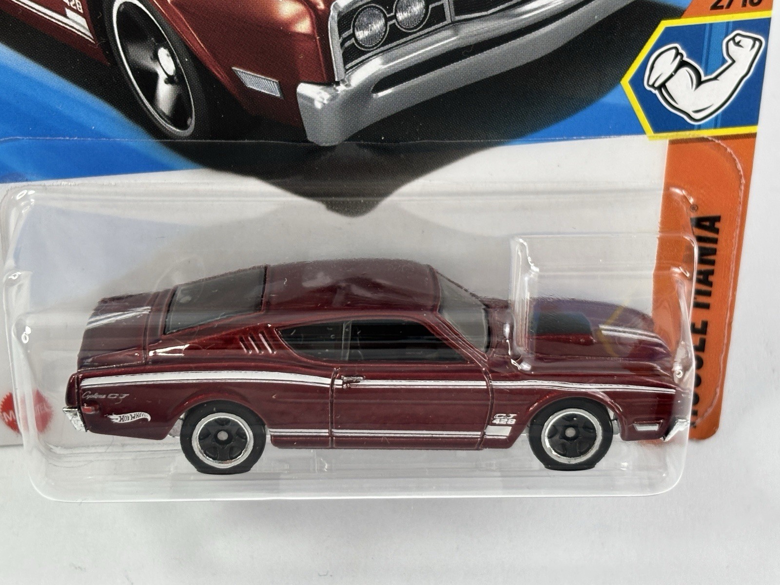 Hot Wheels 69 Mercury Cyclone Maroon Muscle Mania 165/250 Mainline New