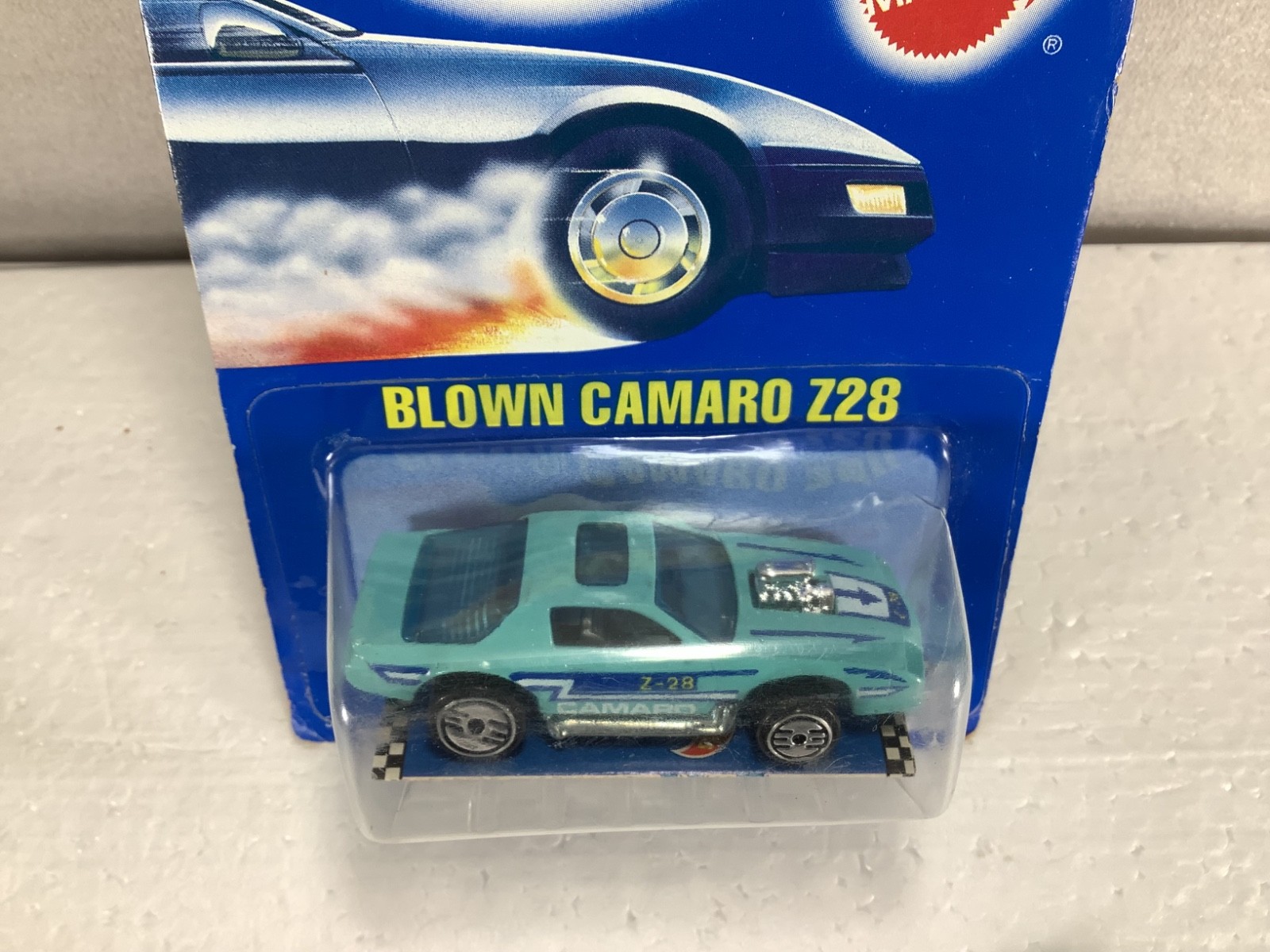Hot Wheels 1990 Collector Series Blown Camaro Z 28 Blue Card Number 58 SEALED BP