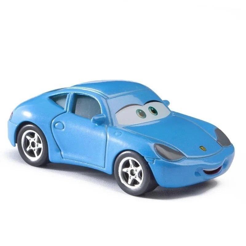 Disney Pixar Cars Blue Sally Carrera Diecast 1:55 Porsche Style Green Eyes Xmas