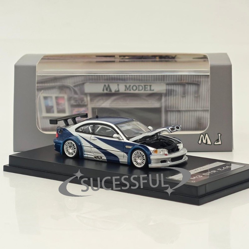 1:64 MJ GTR E46 Need For Speed Metal Diecast Model Car, Mini Gift