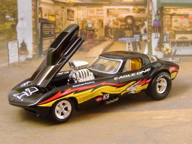 Supercharged 427 V8 1967 Corvette Pro Street Dragster 1/64 Scale Limited Edit R