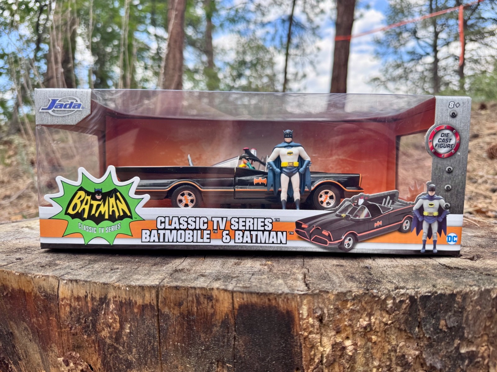 1966 Batmobile Die-Cast Car with Batman and Robin Figures – Mint Condition