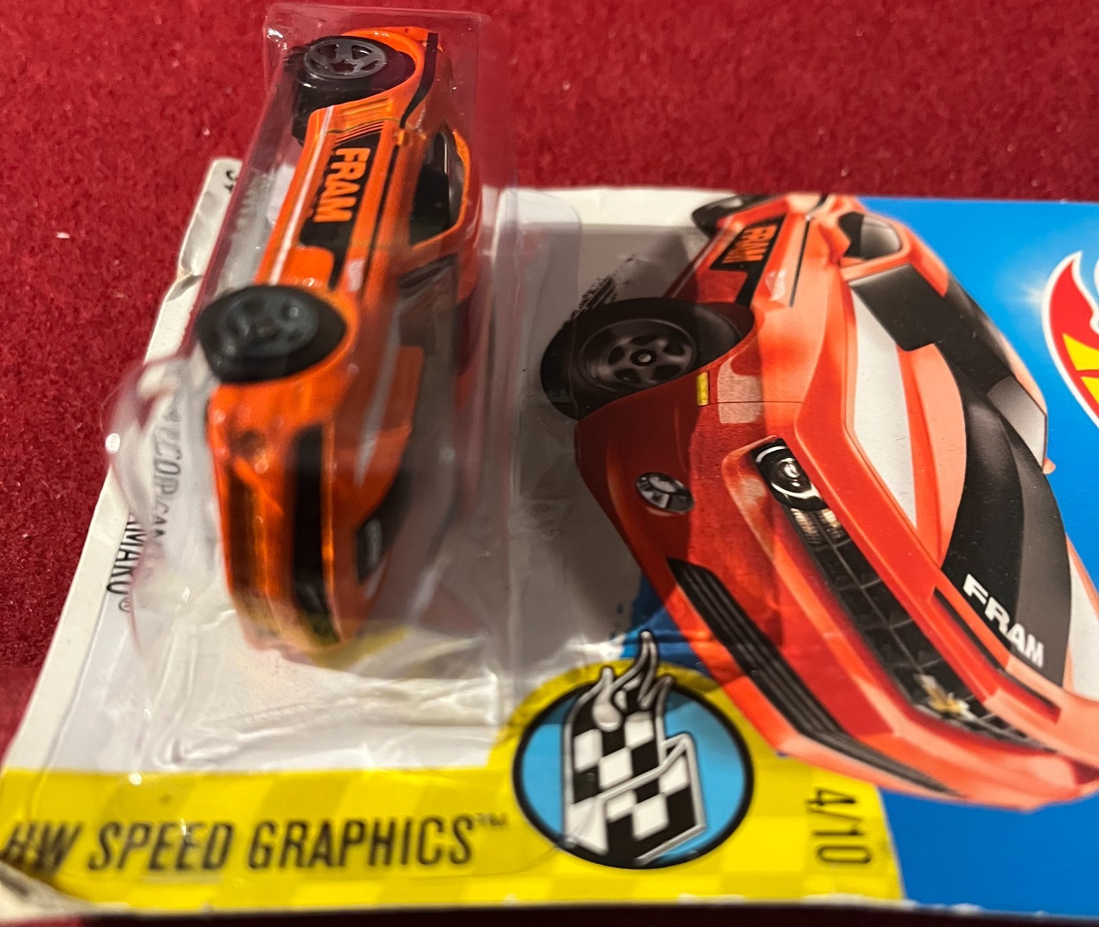 HOT WHEELS FRAM ’13 CHEVROLET COPO CAMARO ORANGE 179/250. SEE COMBINED OFFERS!