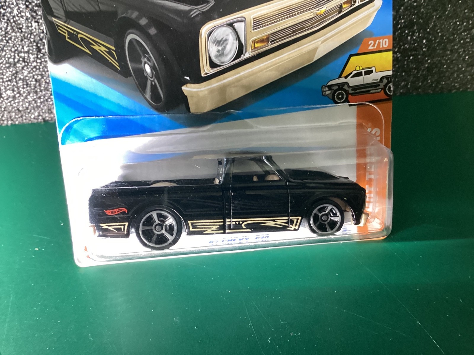 2 Lot Hot Wheels Chevrolet Trucks 100 Years 3/8 ’67 CHEVY C10 Gray & Black Gold