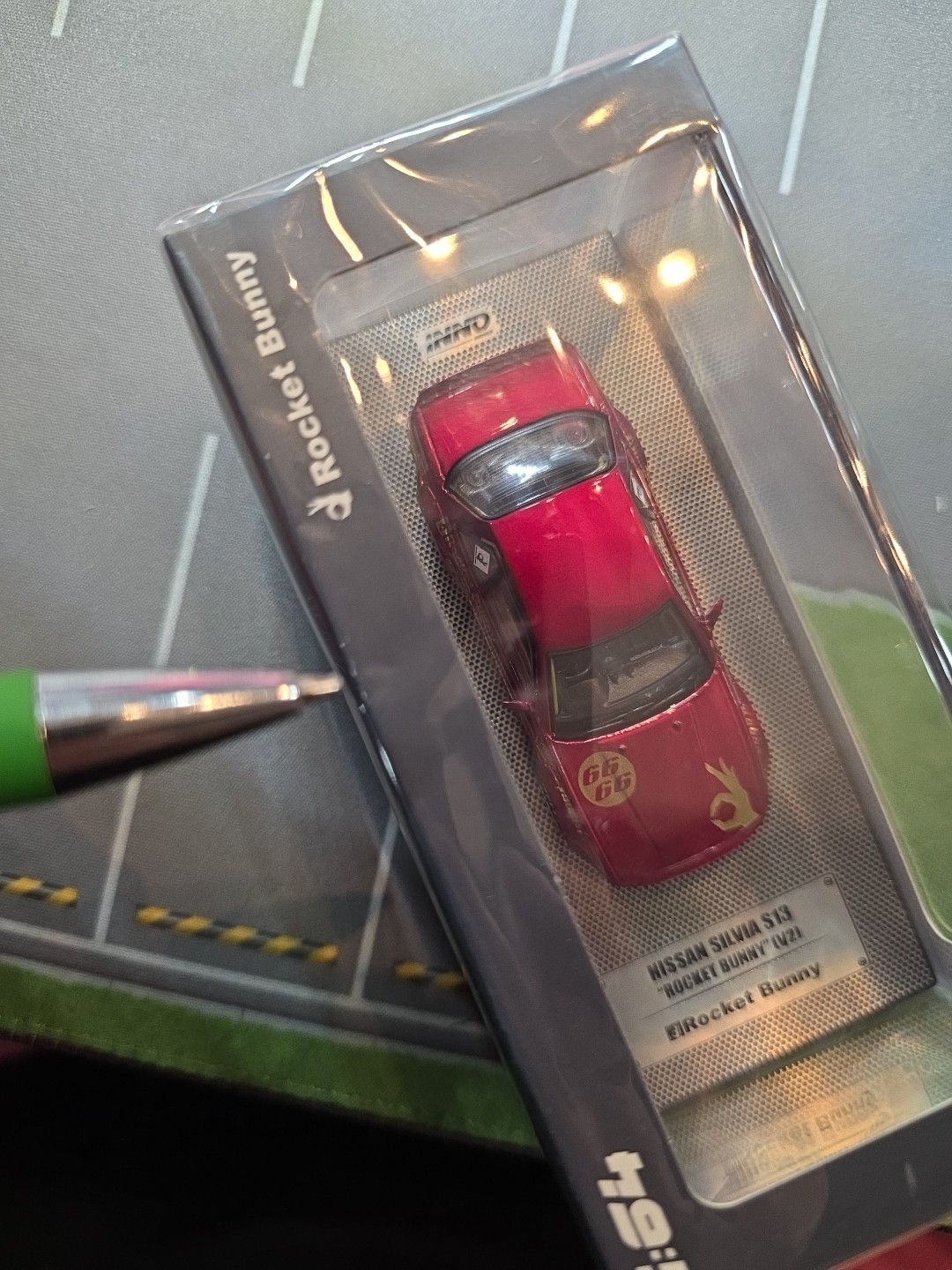 Nissan Silvia S13 Pandem Rocket Bunny V2 Red Metallic 1 64 Inno IN64S13V2RED