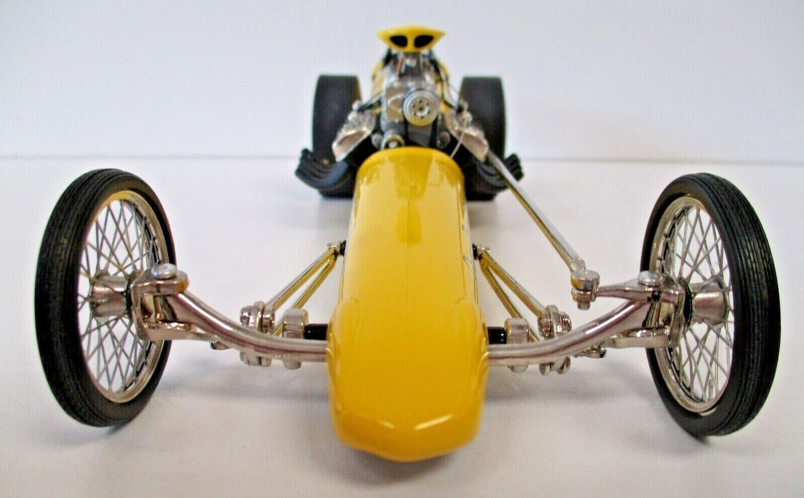 Dragster Race Car Classic Custom Hot Rod Racer Promo Model Drag Carousel Yel1 18