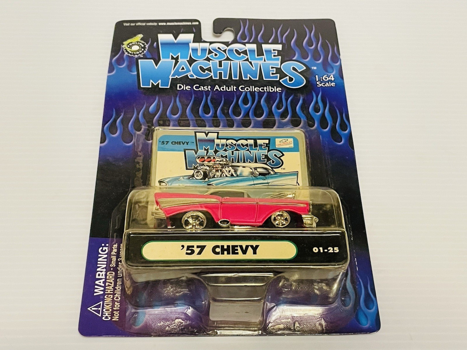 3 Muscle Machines ’55 Nomad ’57 Chevy ’53 Chevy PU 1:64 scale Die Casts Sealed.