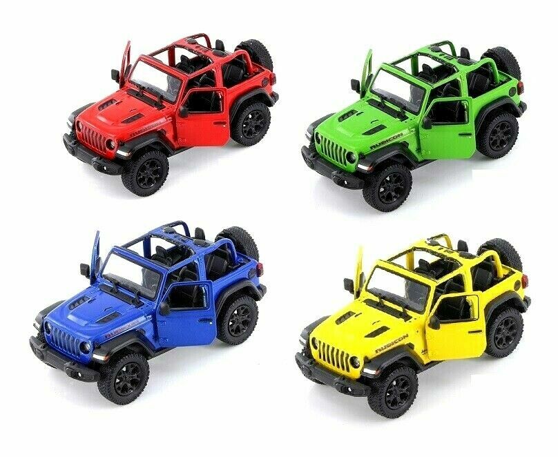 Jeep Wrangler Rubicon 4×4, Kinsmart, 6 colors, Diecast Toy Car, 5”, 1:34 scale
