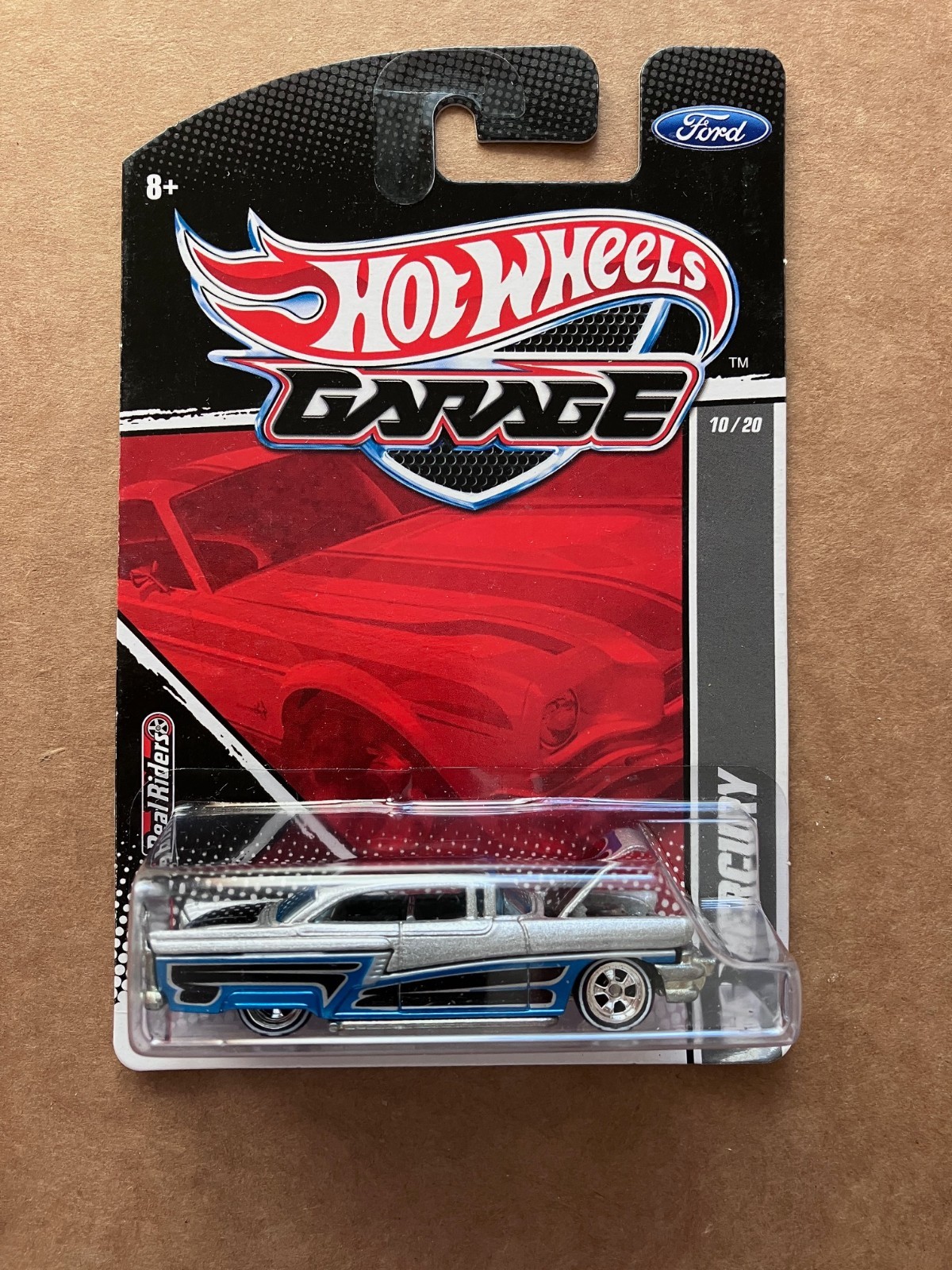 2010 Hot Wheels Garage ’56 Mercury Real Riders Silver, Blue and Black