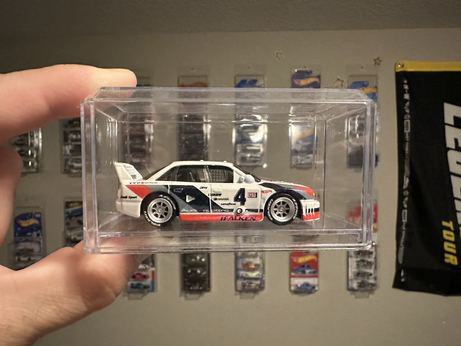 Hot Wheels Audi 90 quattro Custom Clear Coat Real Riders W/ Case