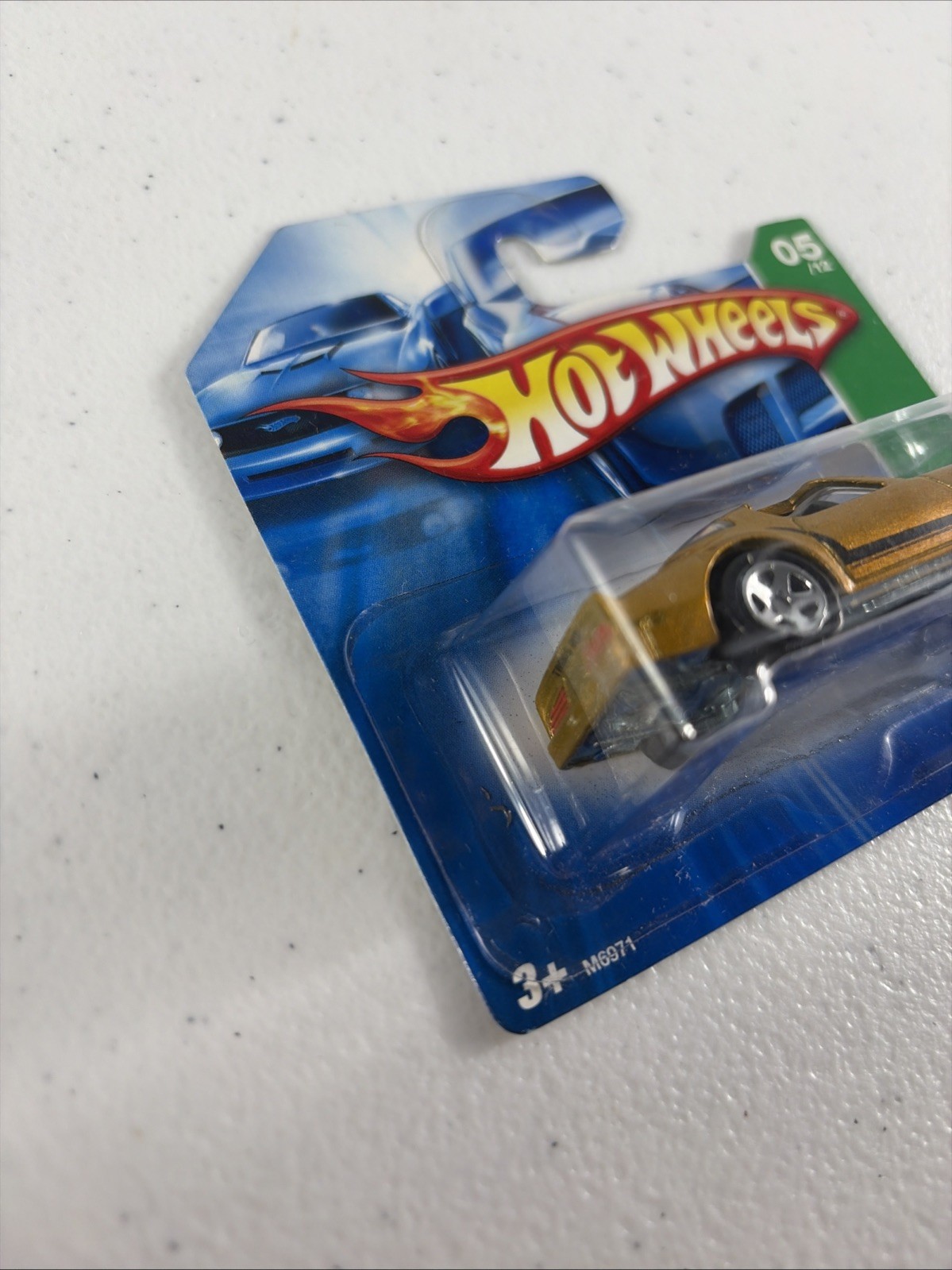 2007 HOT WHEELS TREASURE HUNT PONTIAC HOT BIRD GOLD SHORT CARD 5/12 #165/172