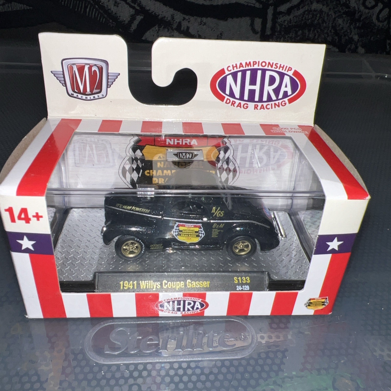M2 Machines 1941 Willys Coupe Gasser S133 24-129 NHRA