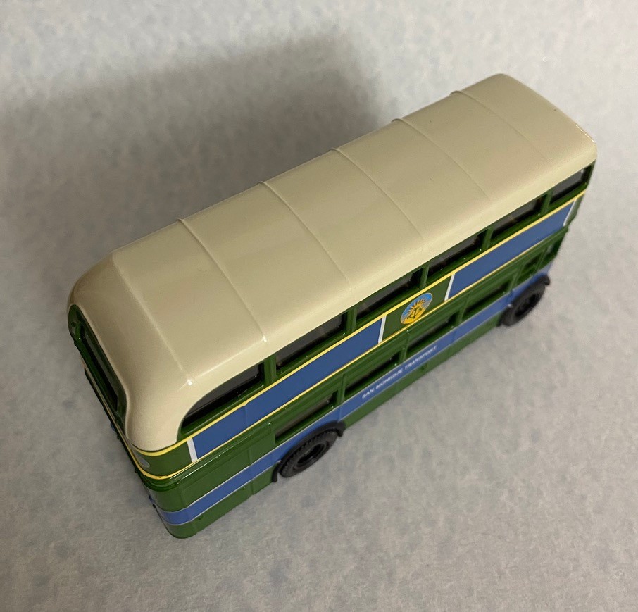 Corgi Double Decker Bus – San Monique Transport 4 3/4″ Removable Top TOY131