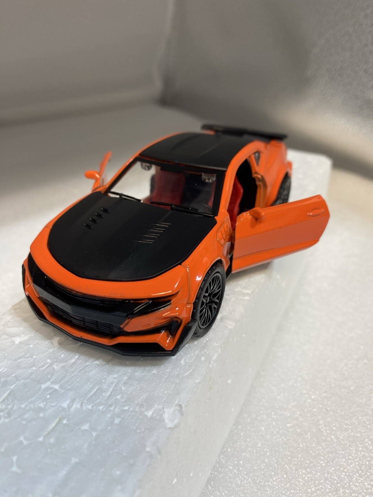 HST Lux 1:36 Sports Car Diecast Model Orange Black Collectible Toy New In Box