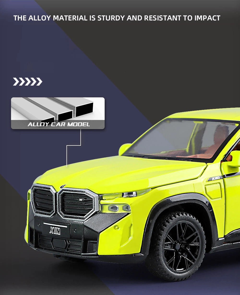 1:32 The XM SUV Alloy Sports Car Model Diecast Metal New Energy Car Vehicles Mod