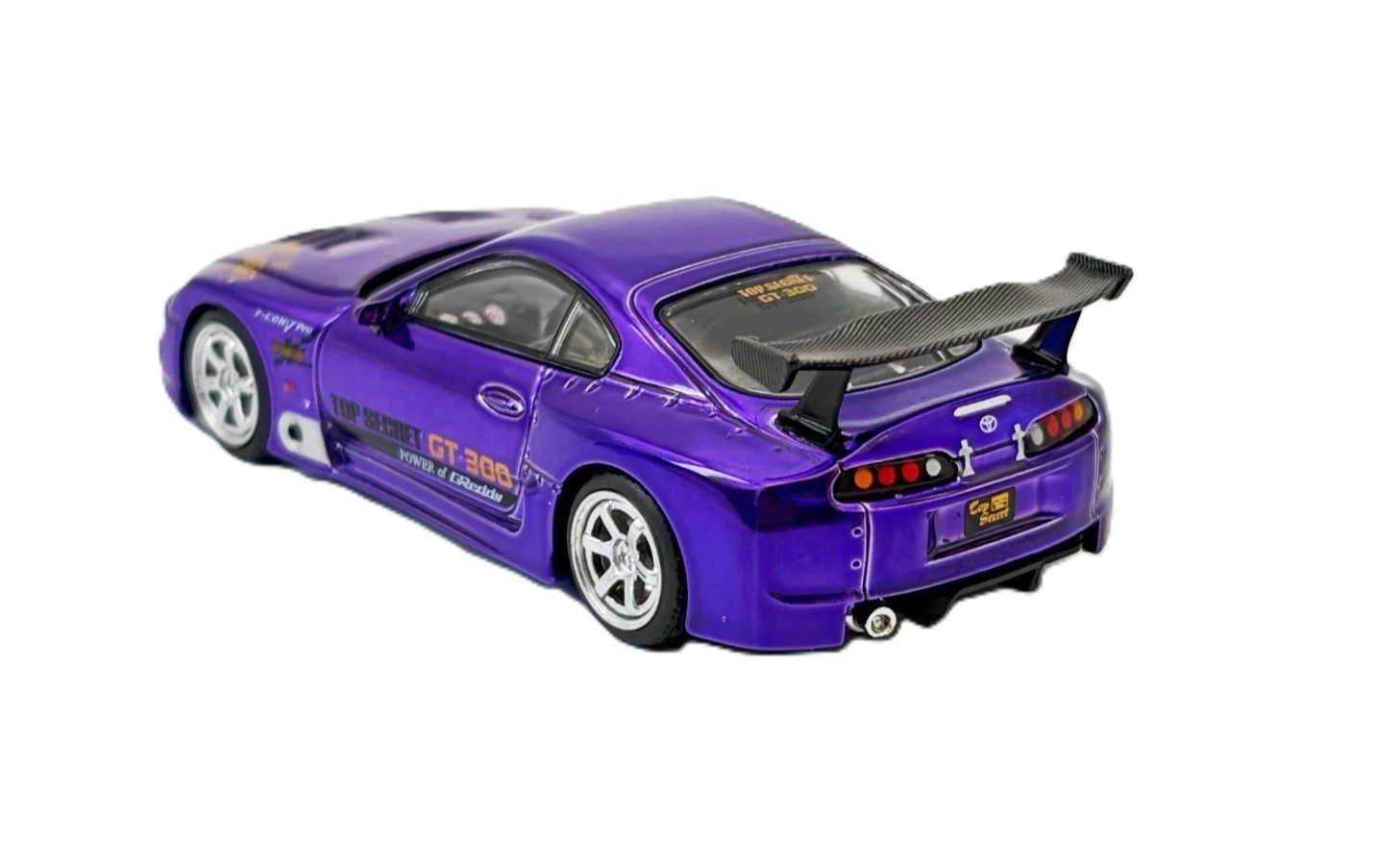Pop Race 1:64 Toyota Supra GT300 Top Secret Purple Chrome Tokyo Auto Salon #458