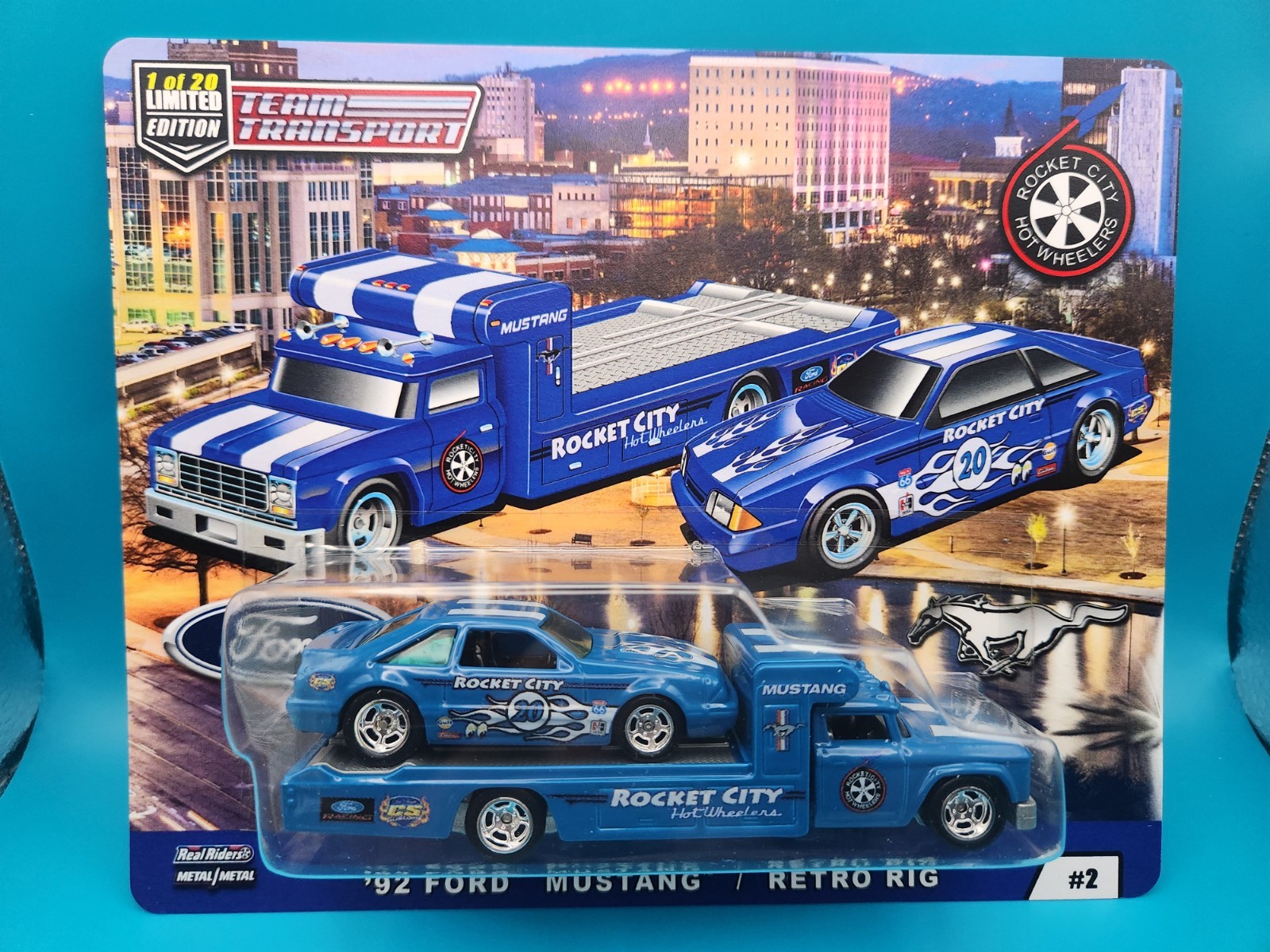 Rocket City Hotwheelers ’92 Ford Mustang / Retro Rig *Member’s Only Club Car* #2