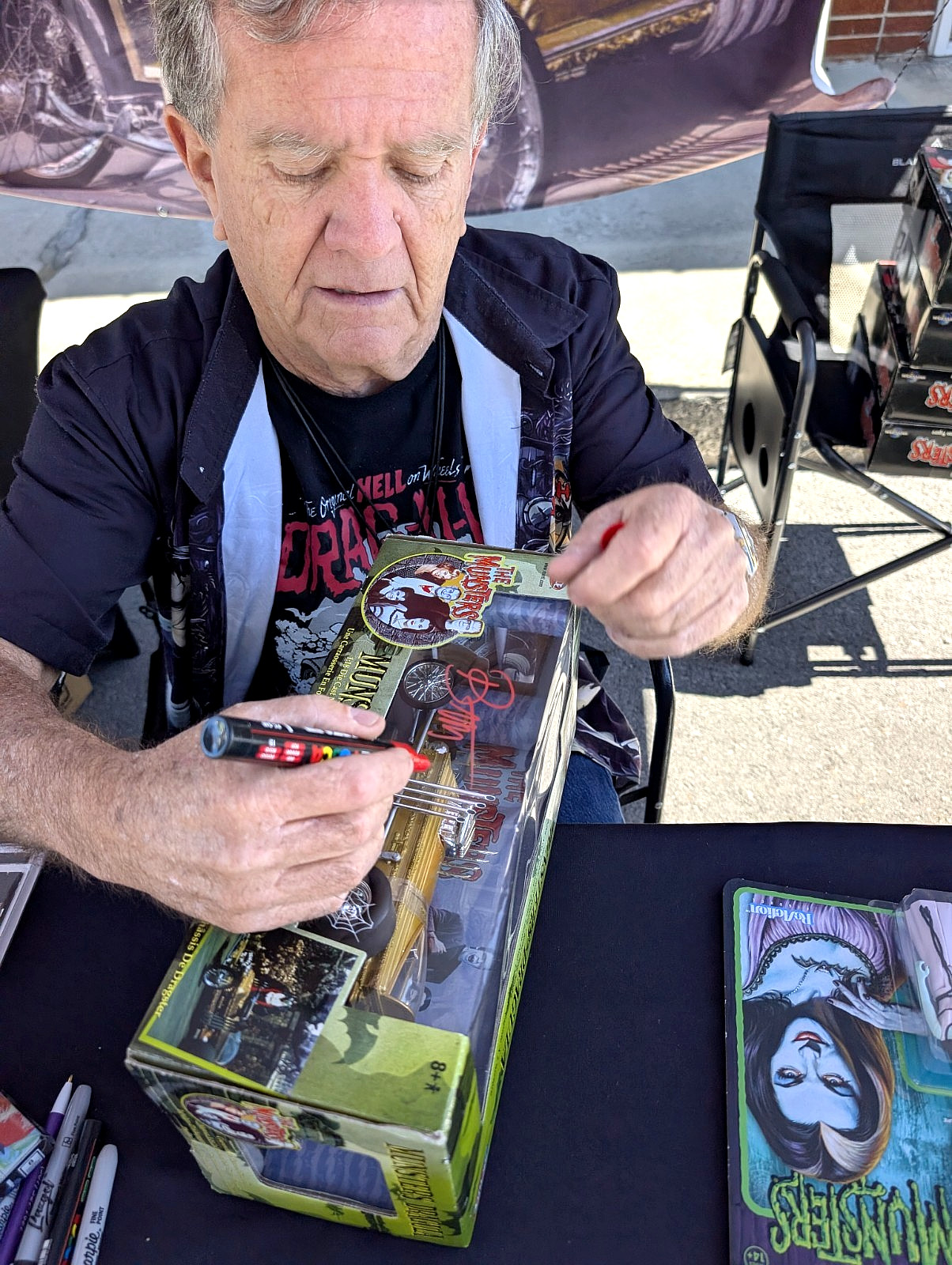 Munsters Dragula Coffin Body Dragster & Photo Signed by Butch Patrick “Eddie”