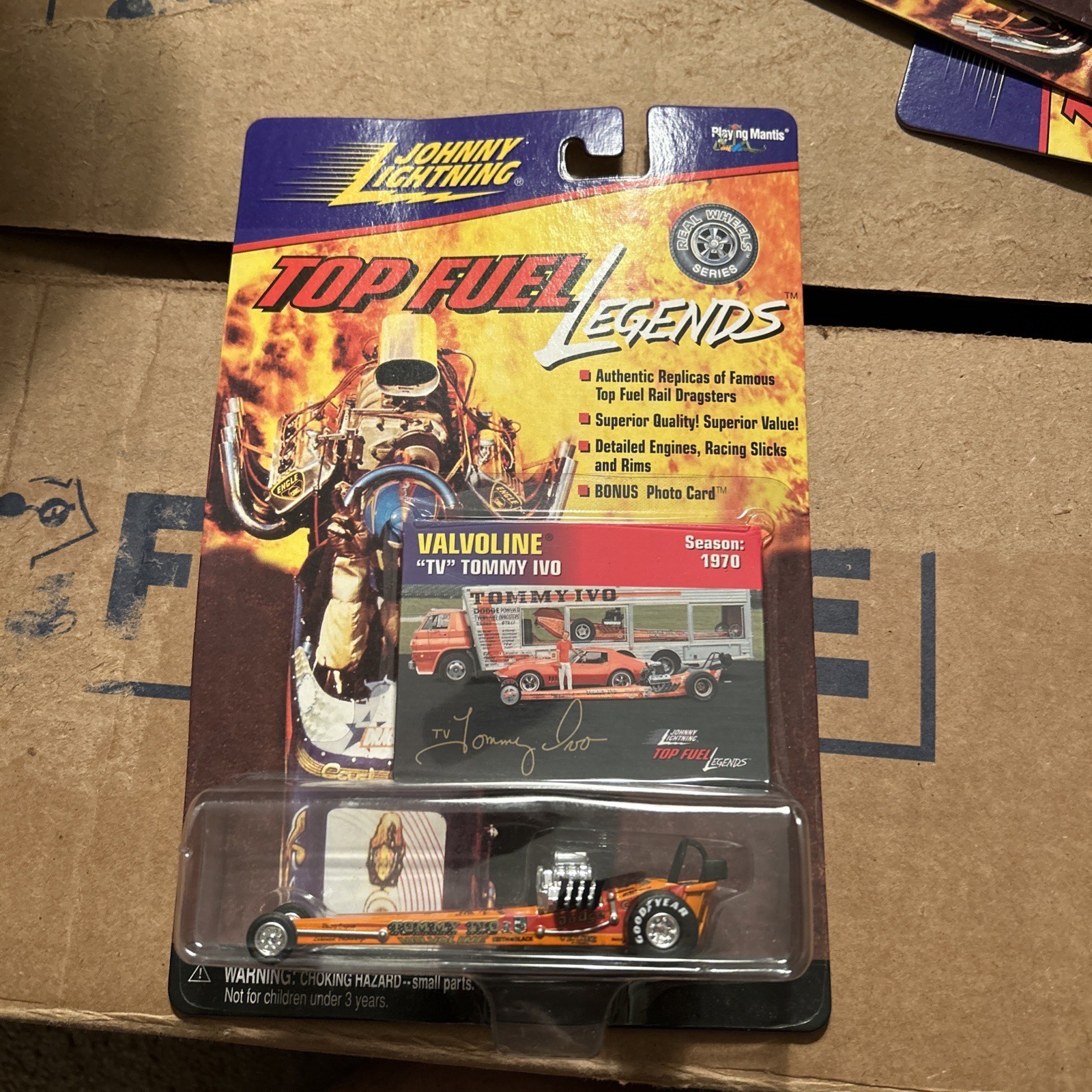 1998 JOHNNY LIGHTNING TOP FUEL LEGENDS VALVOLINE “TV” TOMMY IVO 472-01 NOS 🔥